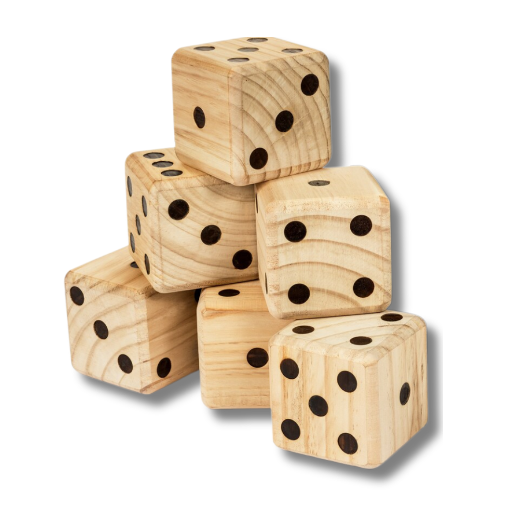 Giant Dice Oversized 9cm Wooden Dice Outdoor Childcare Toy