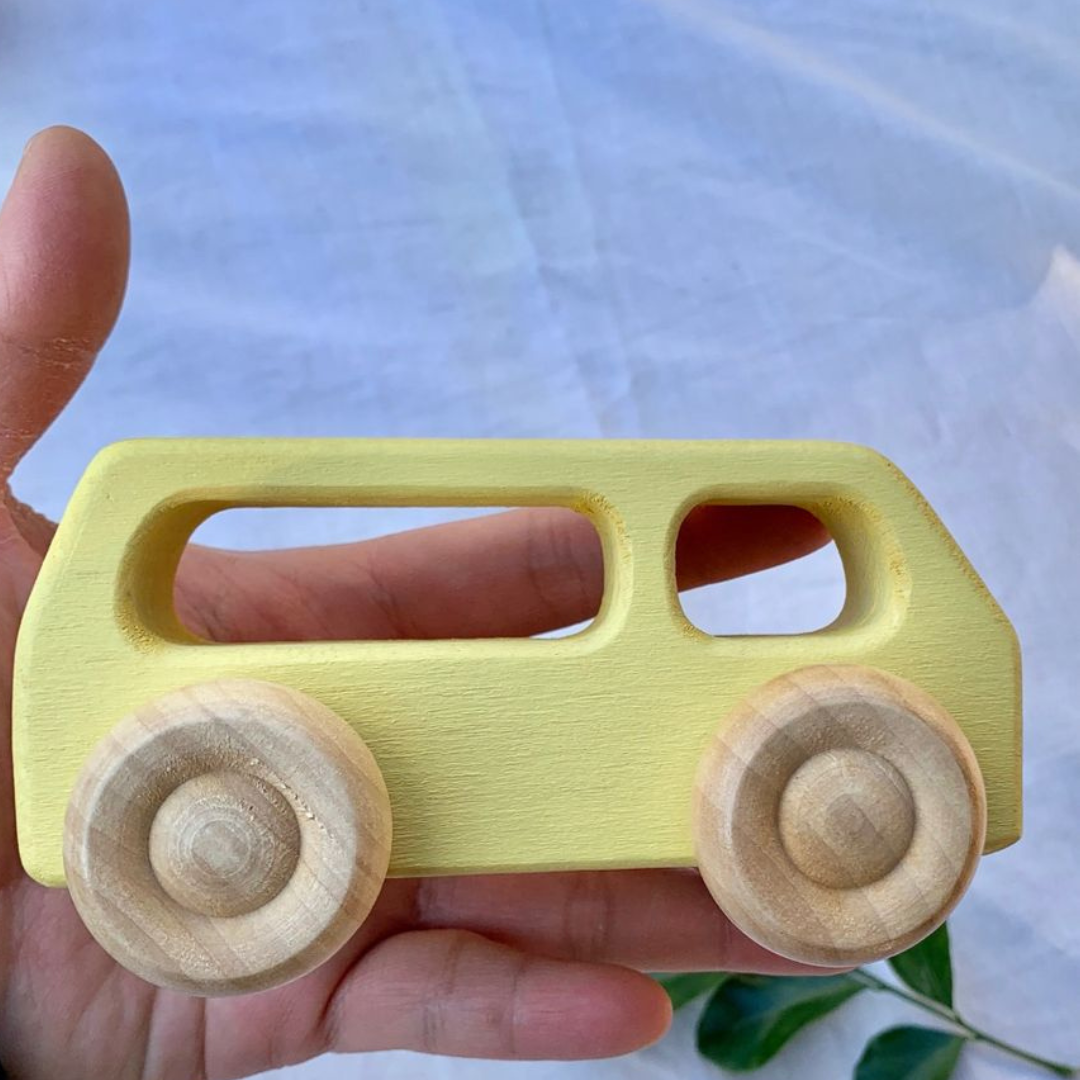 Wooden Rainbow Cars & Dolls 10 Pcs Set