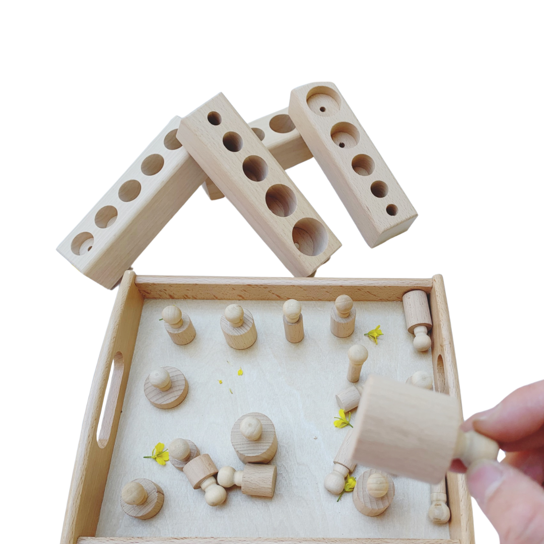 Montessori Knobbed Cylinders Set of 4