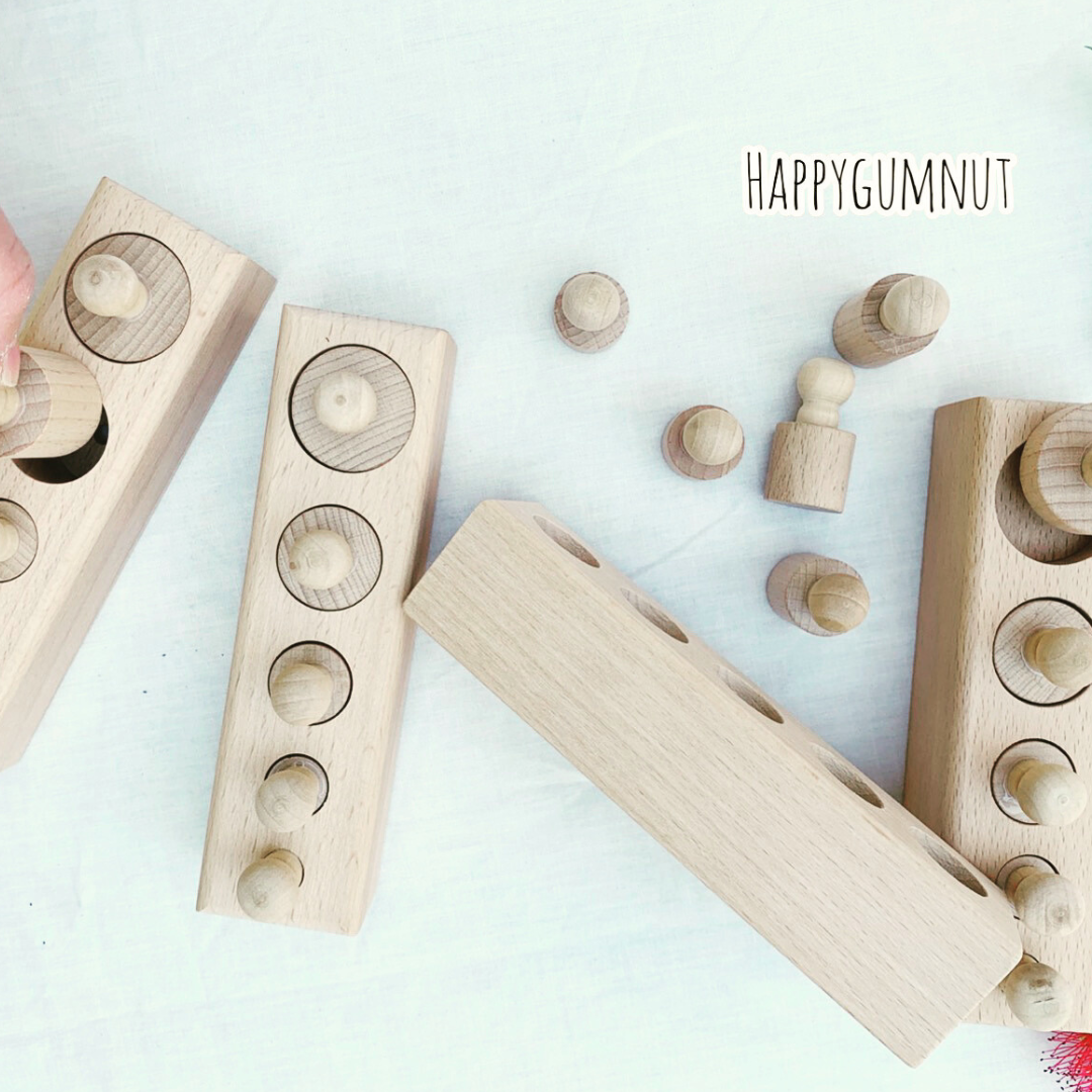 Montessori Knobbed Cylinders Set of 4