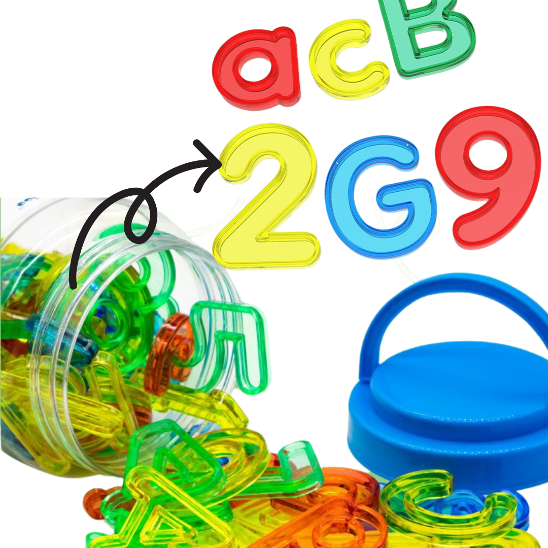 66 Pcs Transparent Letters and Numbers