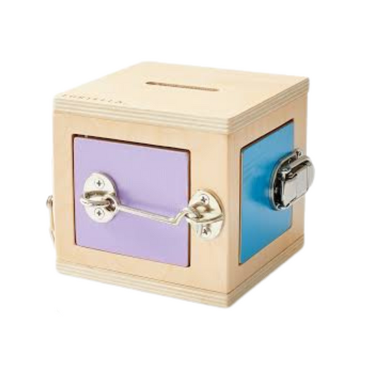 Montessori Mini Latch and Lock Box Stainless Latches  Kids Wooden Toy