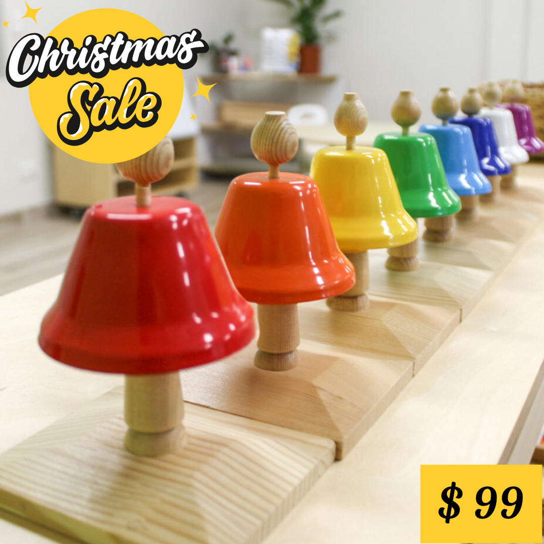 Deluxe Percussion Bell Set of 8 Tone Kids Musical Instrument Sound Toy