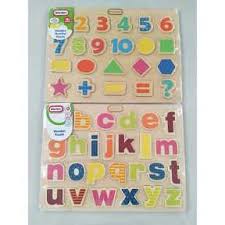 Little Tikes Wooden Puzzle Lower Case Alphabet or Counting and Numbers you Pick