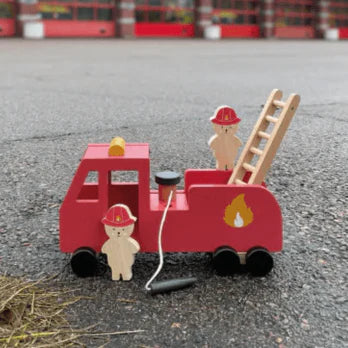 Wooden Fire Engine Truck Toy