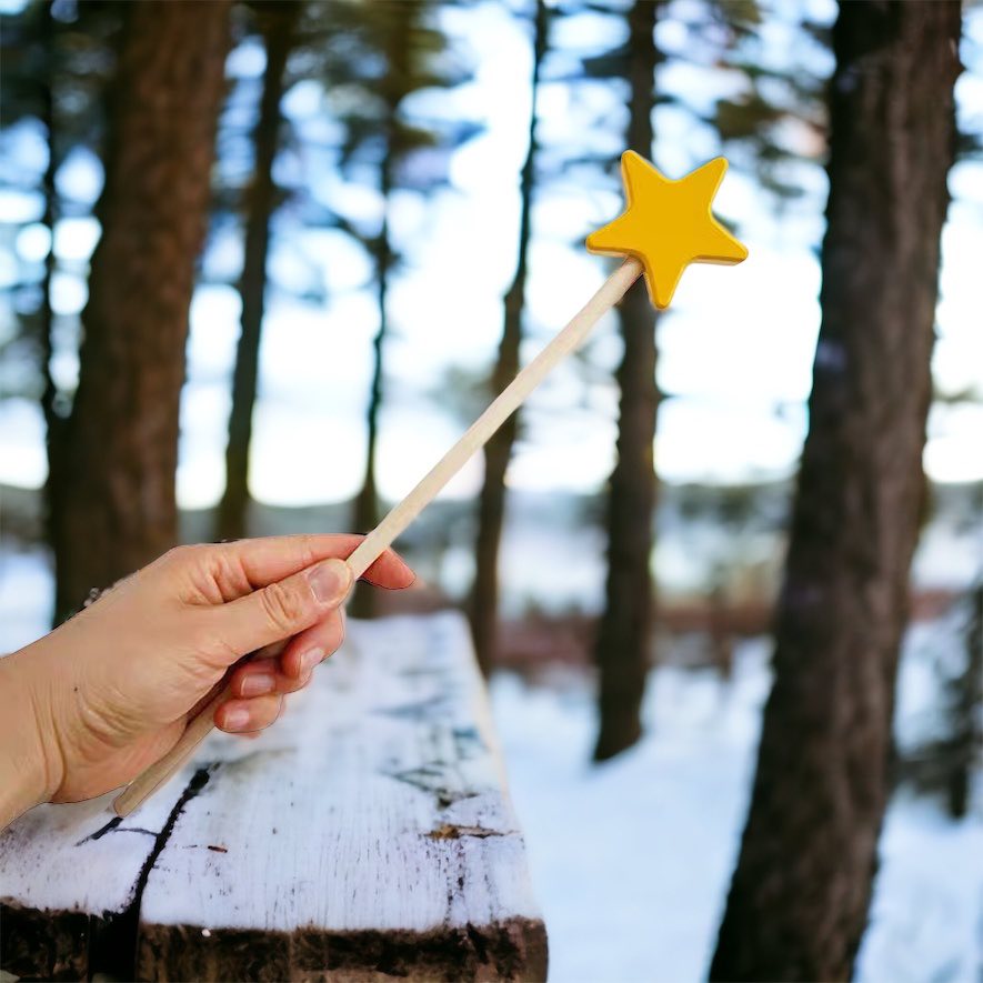 Wooden Magic STAR WAND Fairy Wand