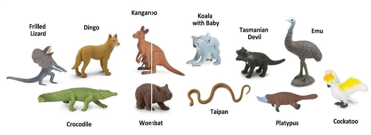 Aussie Animals Animal Figurines Model Toy for Kindergarten