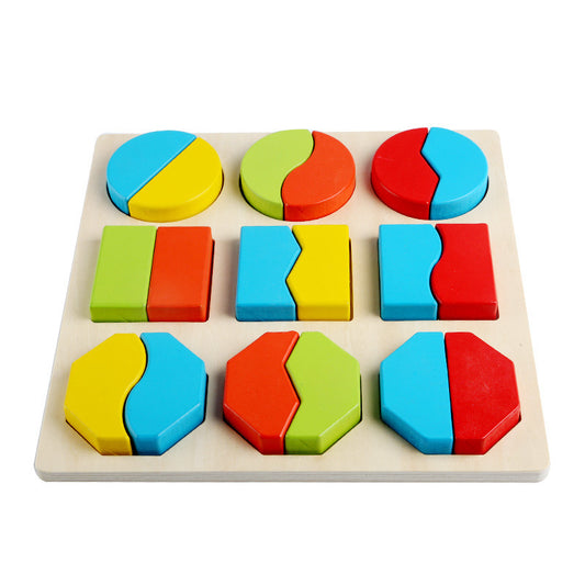 Montessori Large Geometric Fractions Sorting Board - HAPPY GUMNUT