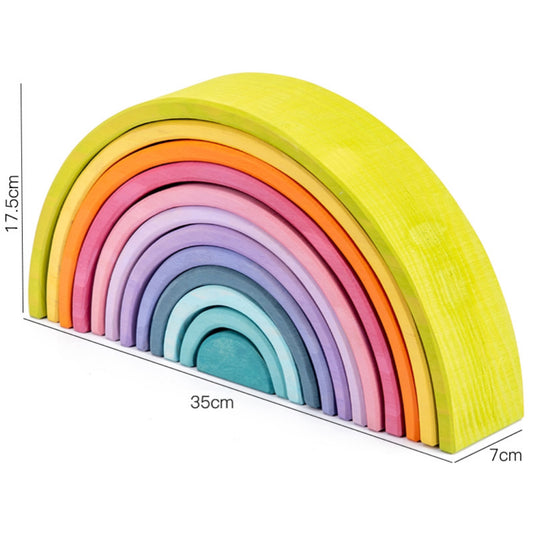 Premium LIMEWOOD Pastel Rainbow Stacker - HAPPY GUMNUT