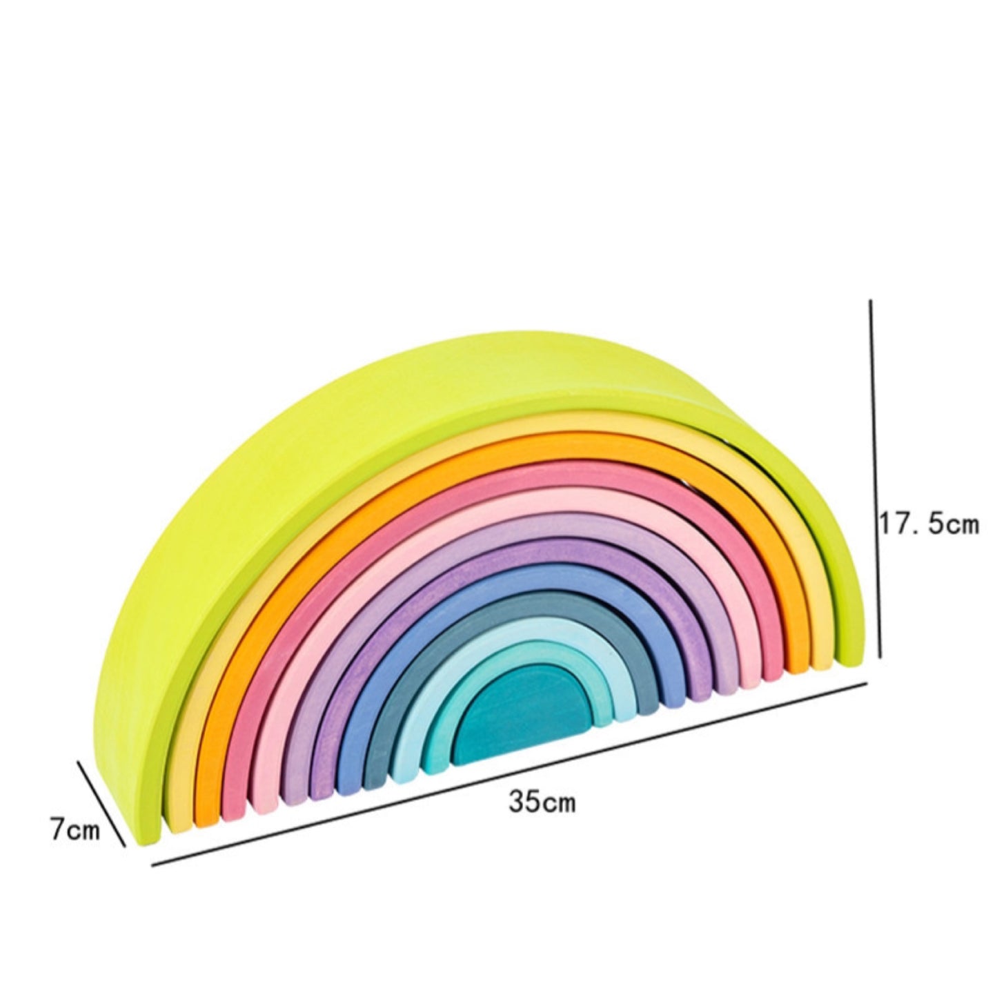 Premium LIMEWOOD Pastel Rainbow Stacker - HAPPY GUMNUT