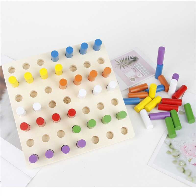 Wooden Montessori Peg Board Educational Toy - HAPPY GUMNUT