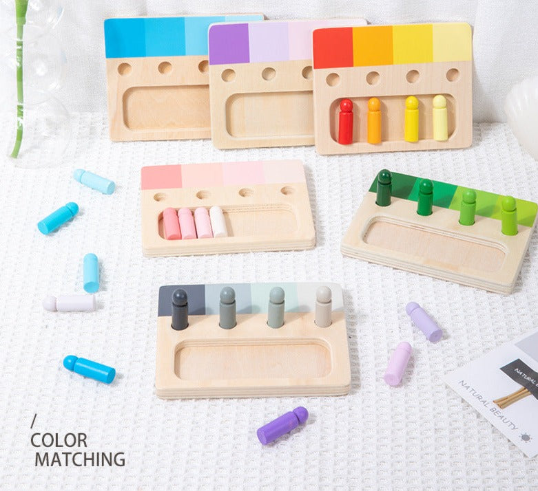 Montessori 6 Colour Resemblance Sorting Task Visual Sensory Toy - HAPPY GUMNUT