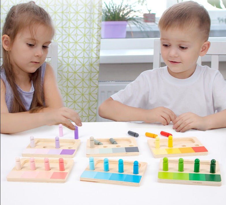 Montessori 6 Colour Resemblance Sorting Task Visual Sensory Toy - HAPPY GUMNUT
