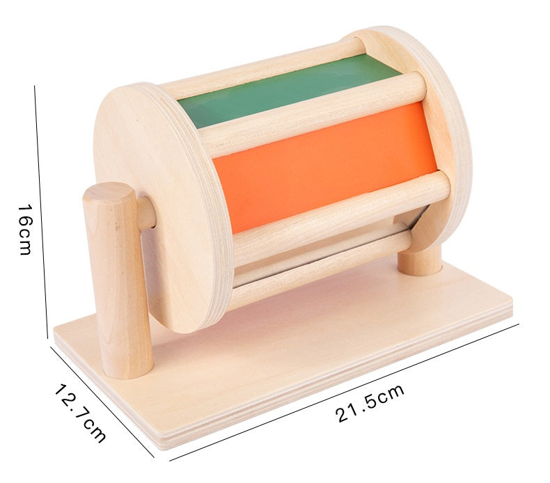 Montessori Spinning Drum With Mirror Panel - HAPPY GUMNUT