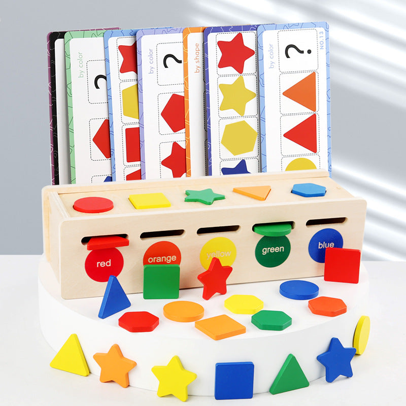 Wooden Category Shape Colour Sorting box Game Montessori inspired Kids Wooden toys - HAPPY GUMNUT