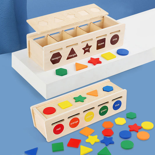 Wooden Category Shape Colour Sorting box Game Montessori inspired Kids Wooden toys - HAPPY GUMNUT