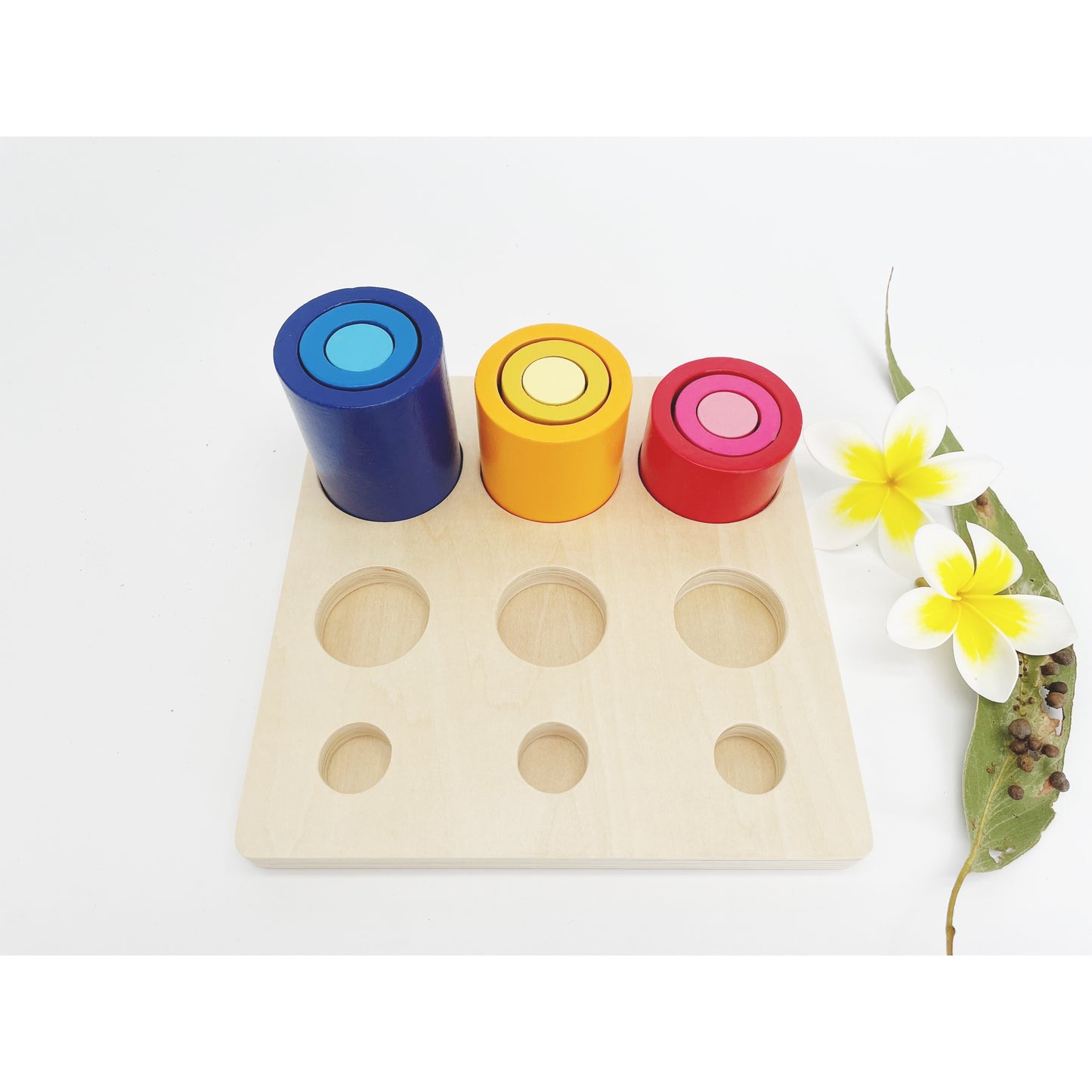 Montessori cylinders and circles Activity Board - HAPPY GUMNUT