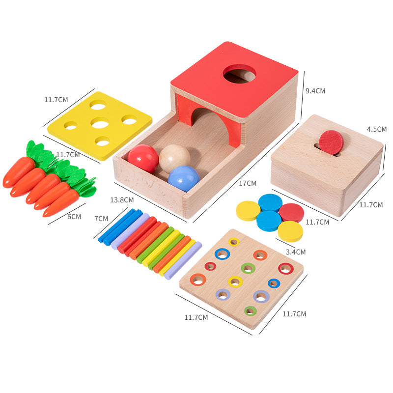 Premium Montessori 4 in 1 Interchangeable Activity Object Permanence Box Kids Geometric Sensory Fine Motor Skill Activity Toy Box ! - HAPPY GUMNUT