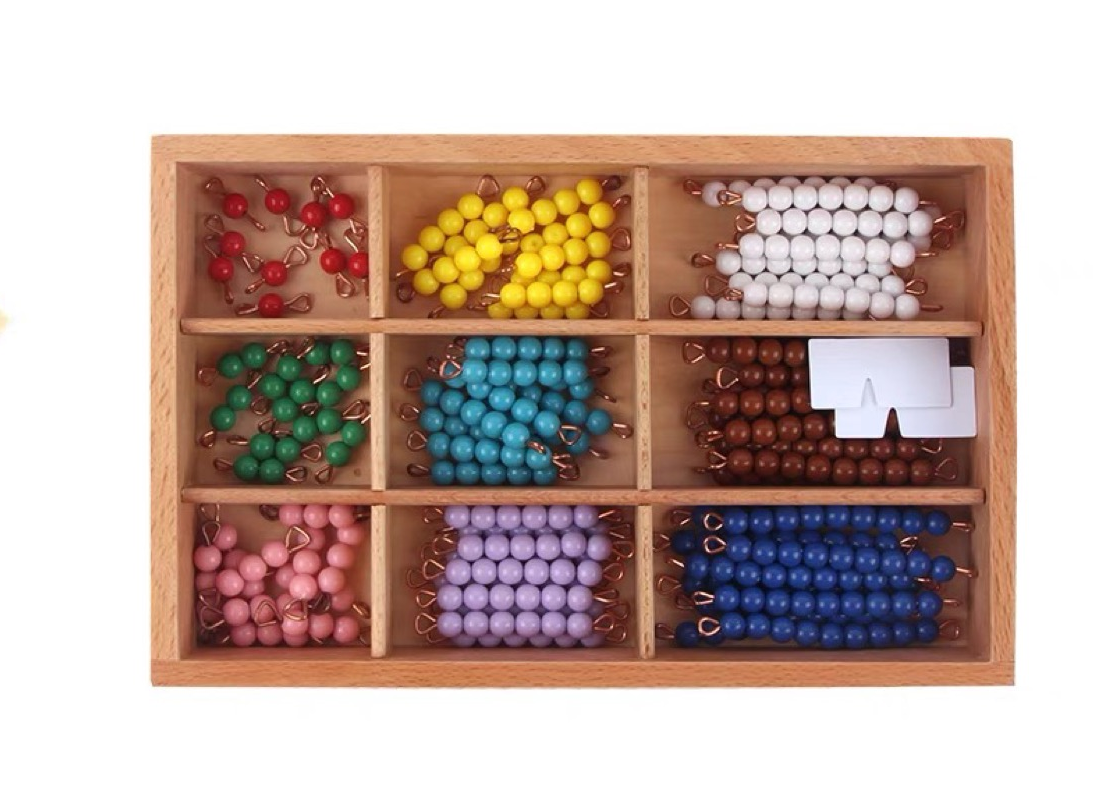 Montessori Mathematics 1-9 Beads Bar with Box - HAPPY GUMNUT